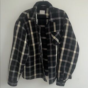 PacSun Black and White Plaid Shirt